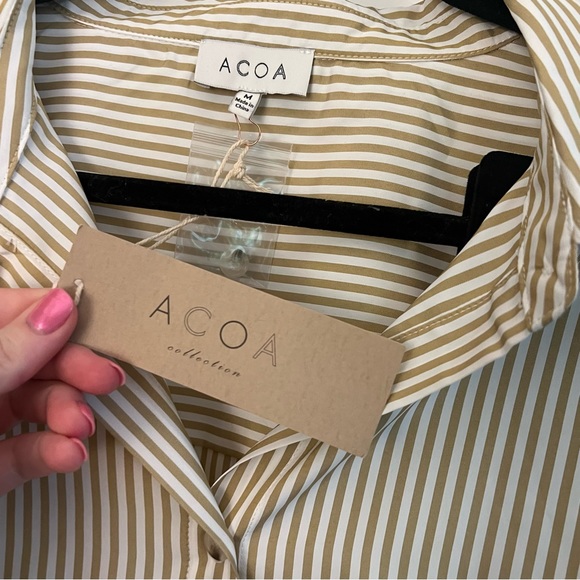 Vici Neutral Striped Button Down Shirt - Picture 5 of 9